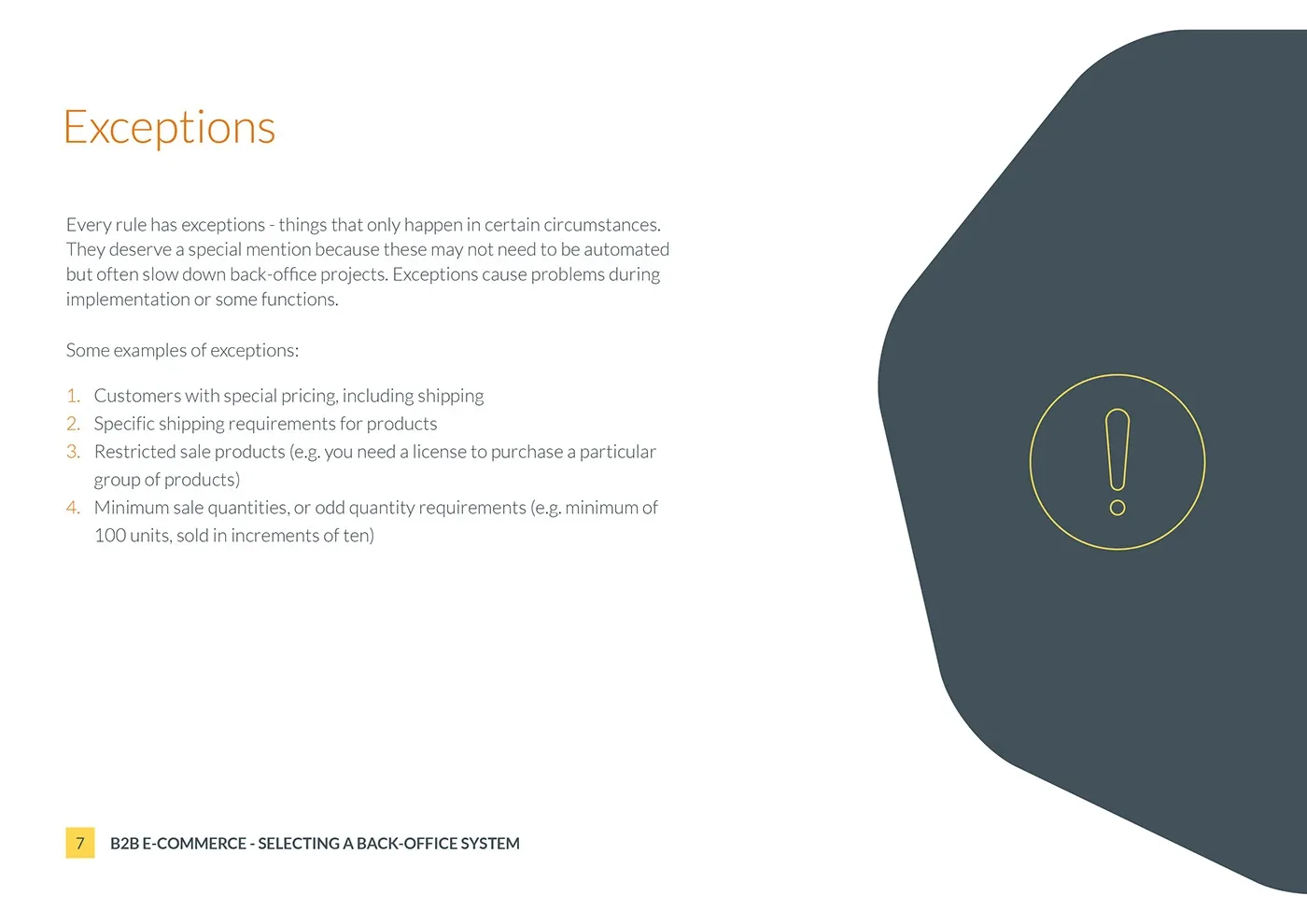 Bravesight E-commerce Guide Series · Selecting a back-office system, image 7