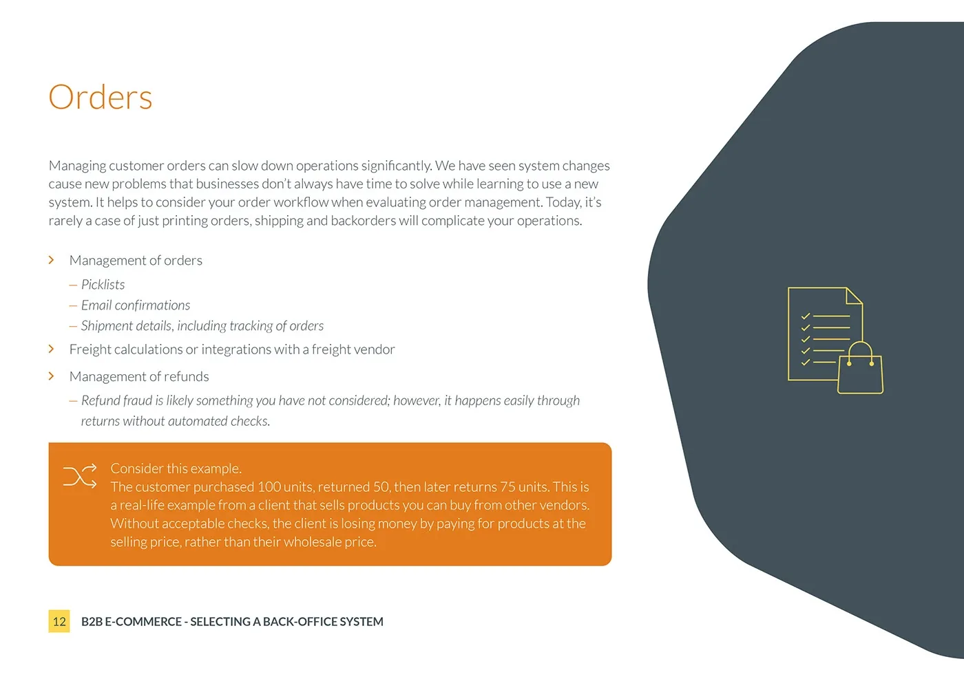 Bravesight E-commerce Guide Series · Selecting a back-office system, image 12