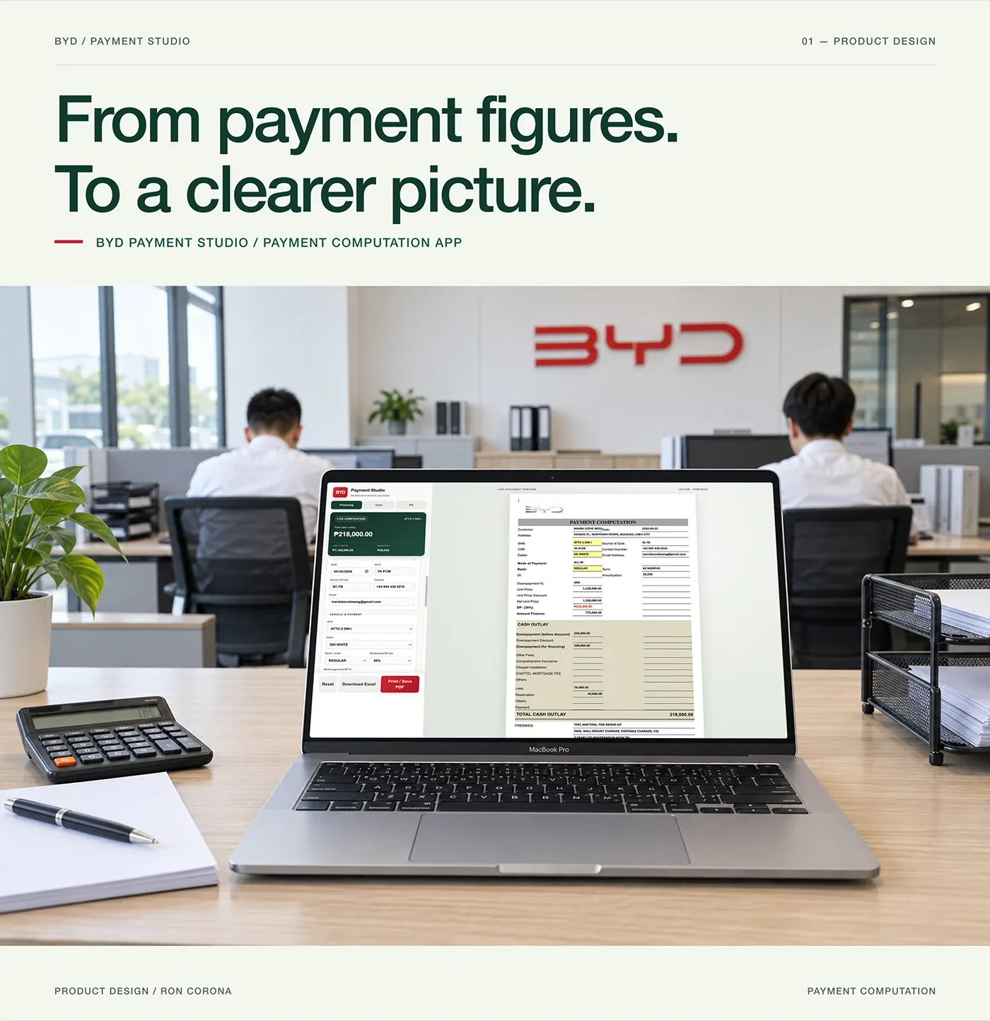 BYD Payment Studio in use