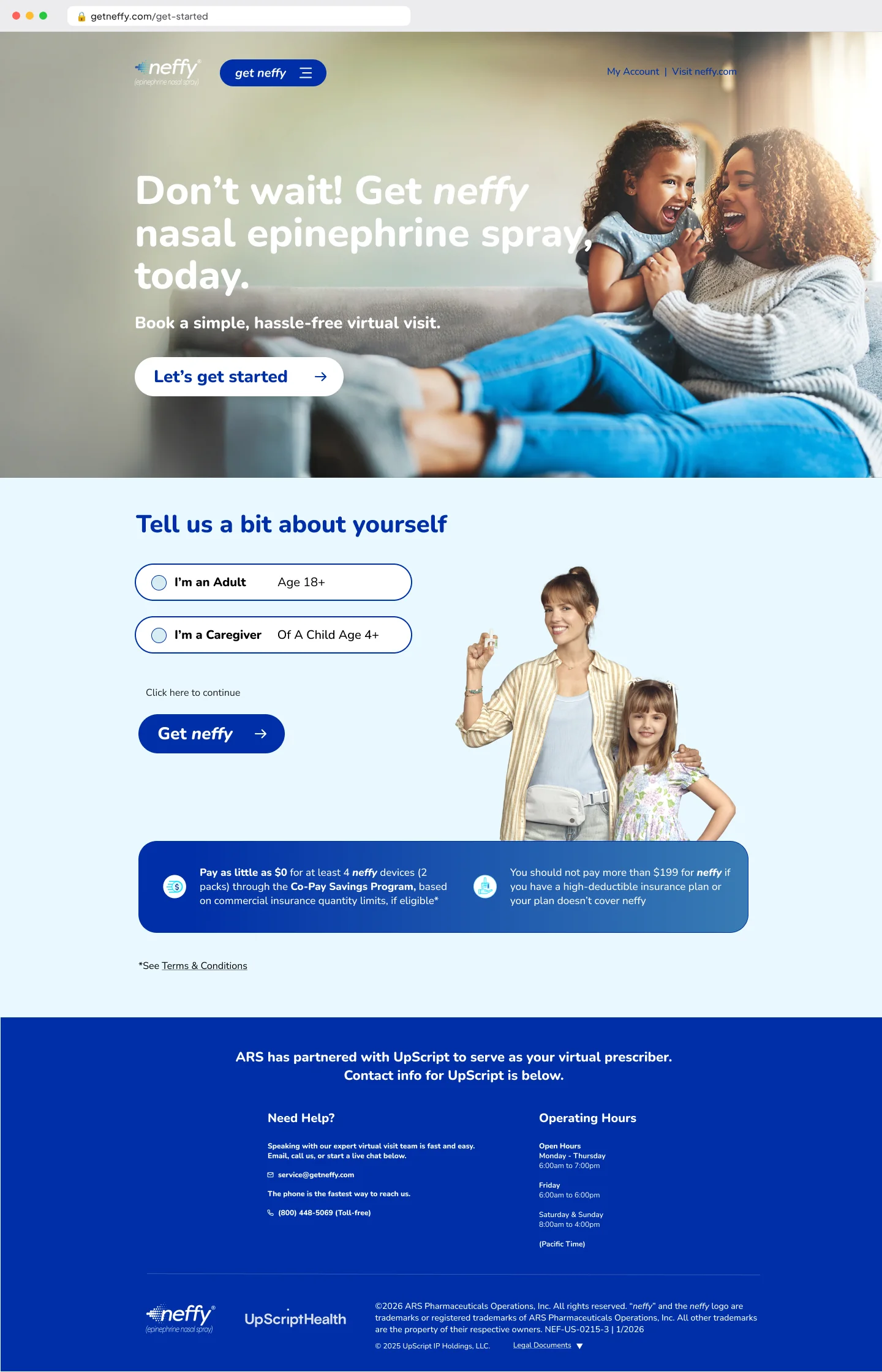 neffy Virtual Visit Landing Pages · Get neffy today, image 1