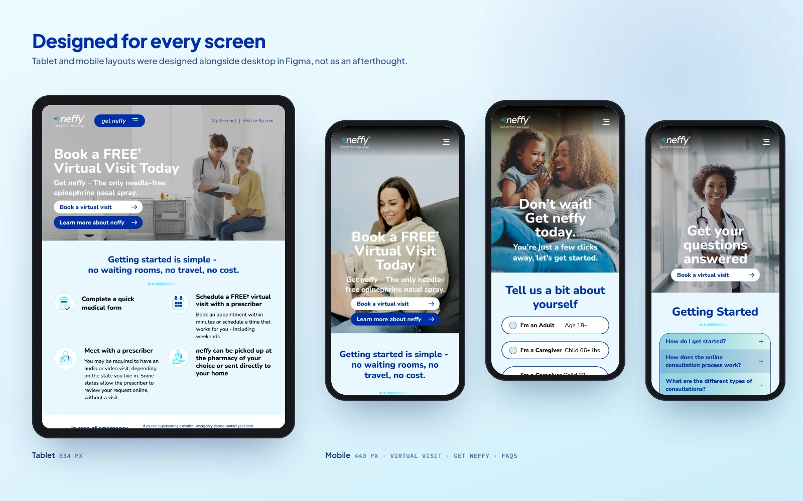 neffy Virtual Visit Landing Pages · Responsive design, image 1