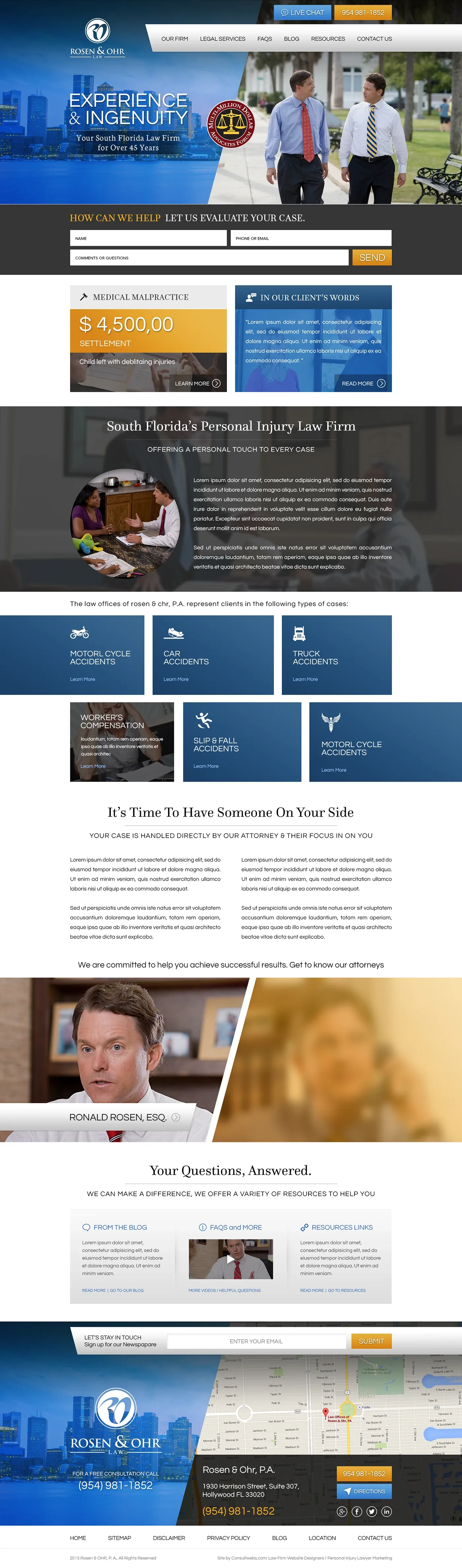 Law Firm Website Collection · Rosen & Ohr, image 1