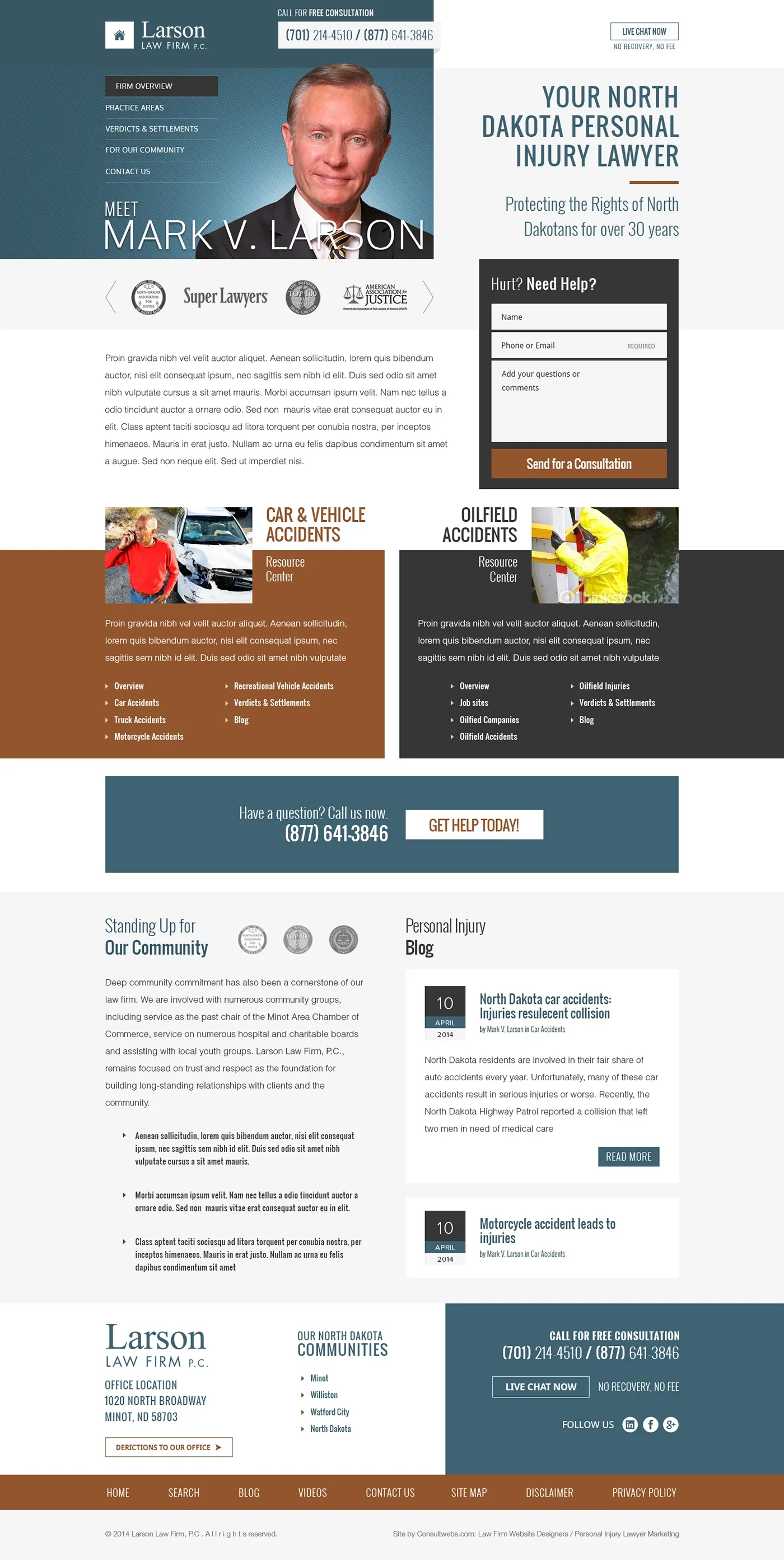 Law Firm Website Collection · Larson Law Firm, image 1