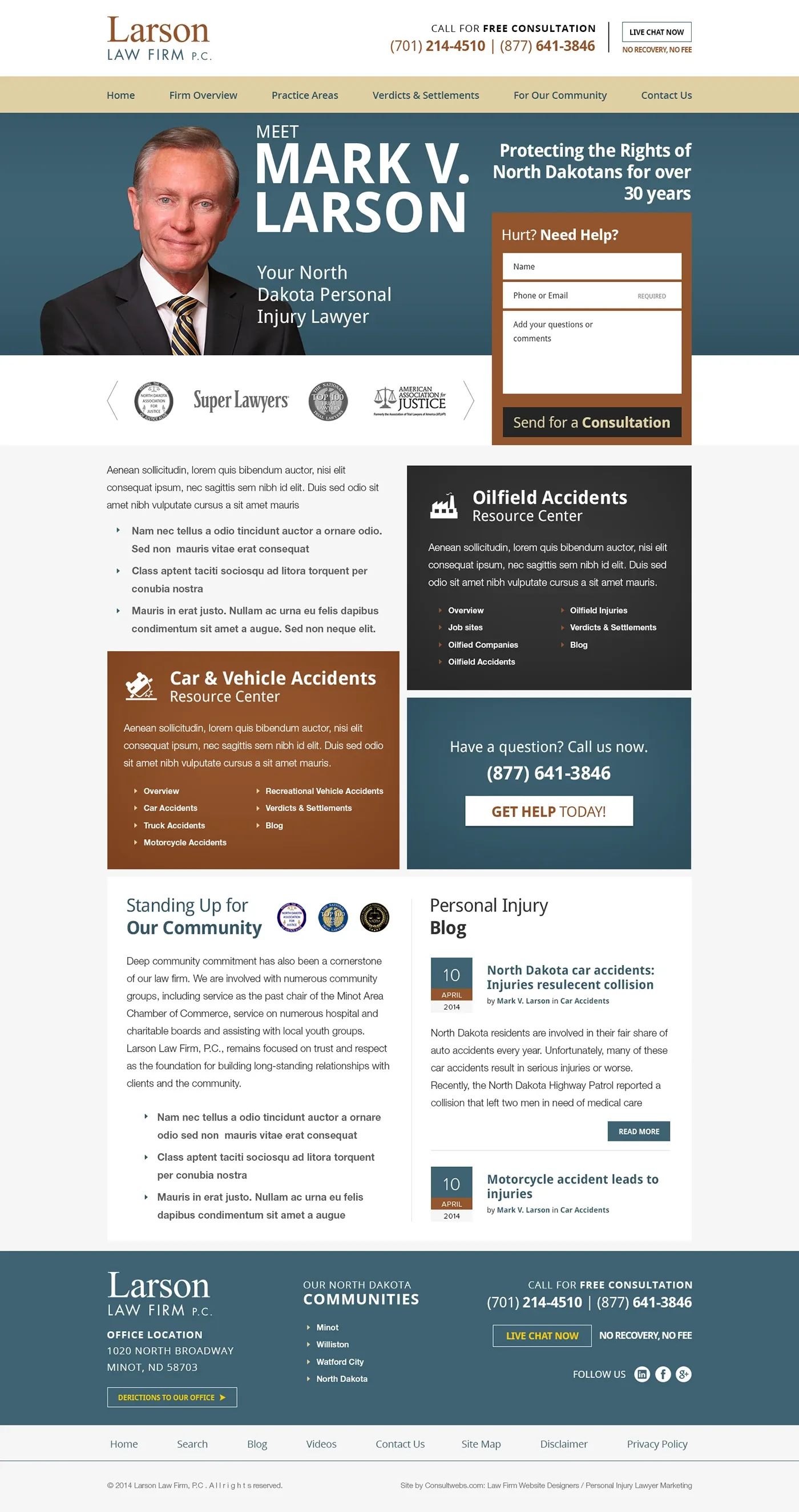Law Firm Website Collection · Larson Law Firm, image 3