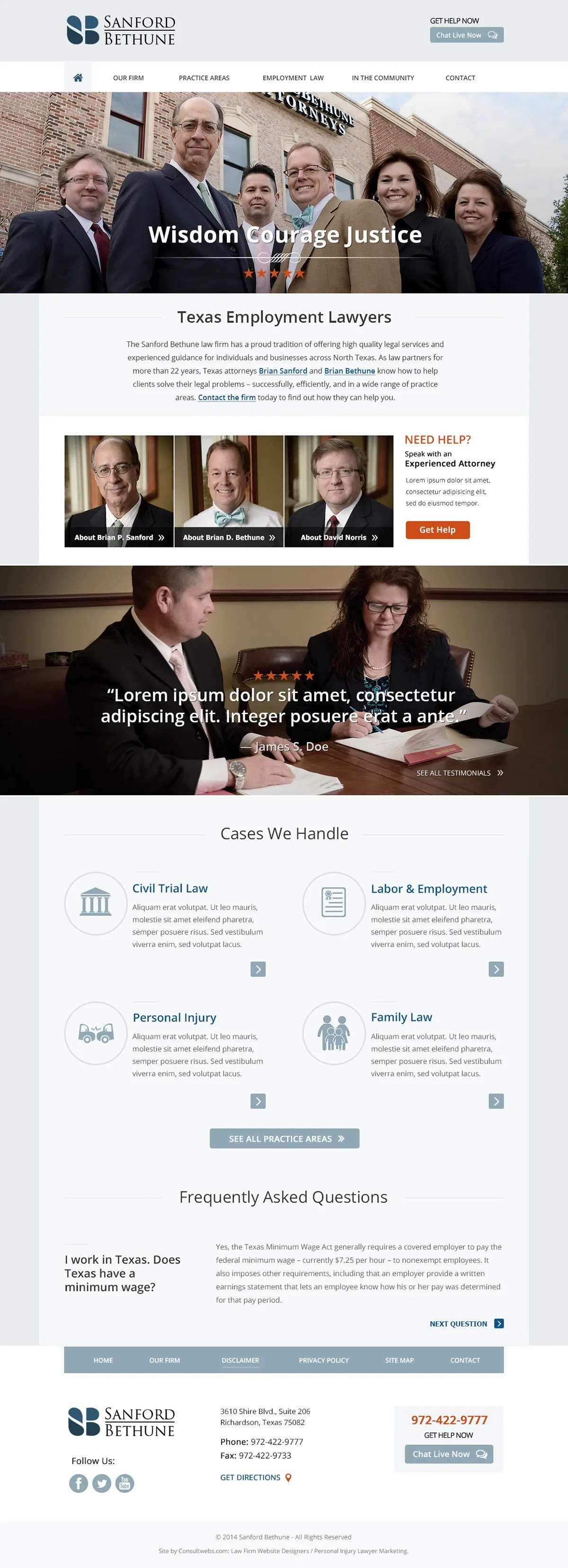 Law Firm Website Collection · Sanford Bethune, image 1