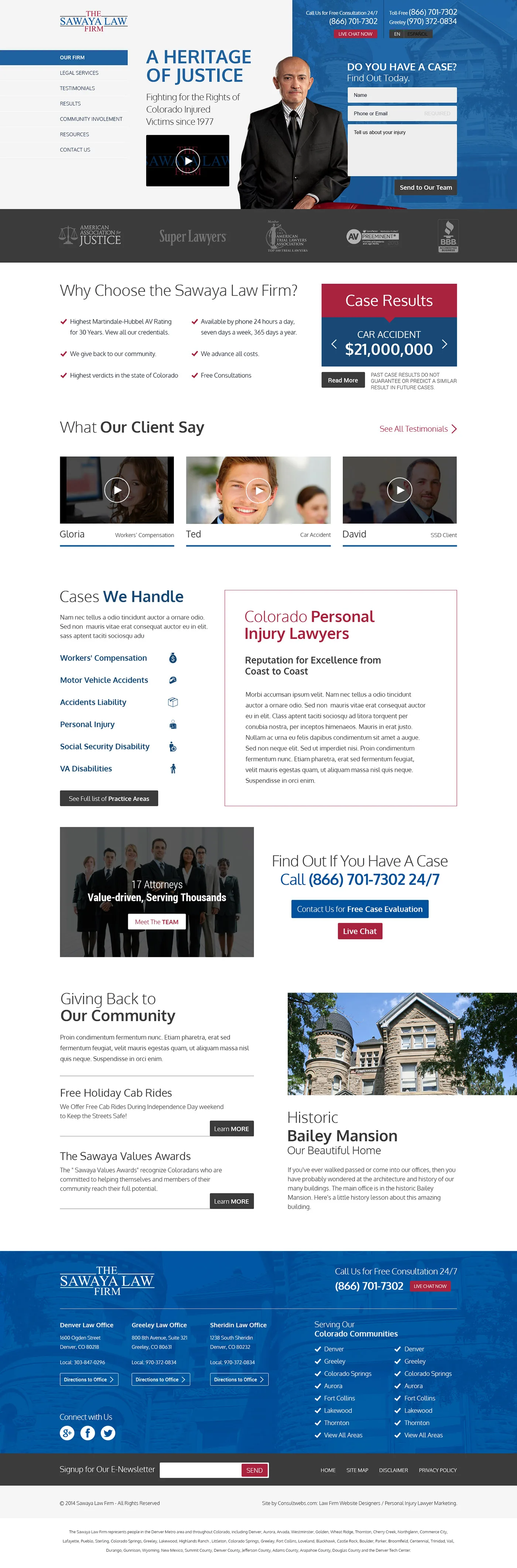 Law Firm Website Collection · The Sawaya Law Firm, image 1