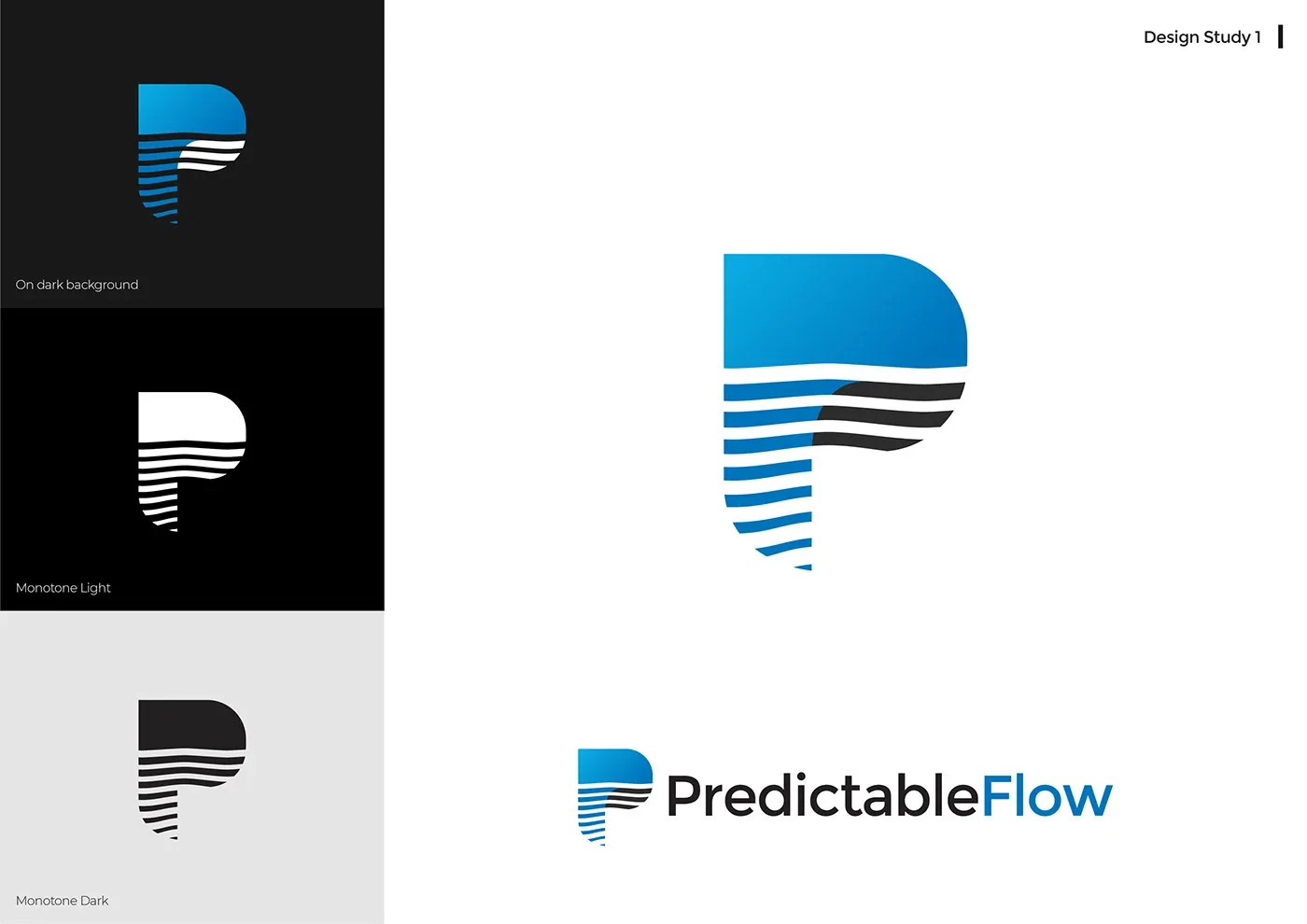 Predictable Flow Branding · Logo design studies, image 6