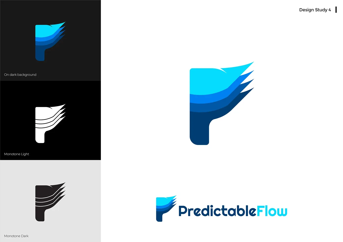 Predictable Flow Branding · Logo design studies, image 9
