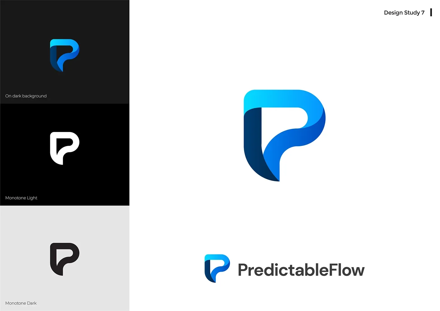 Predictable Flow Branding · Logo design studies, image 12