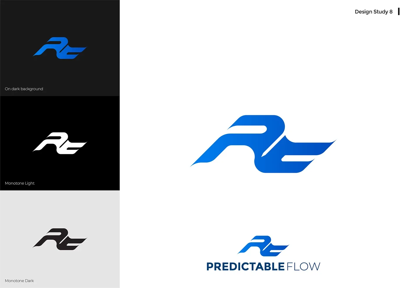 Predictable Flow Branding · Logo design studies, image 13