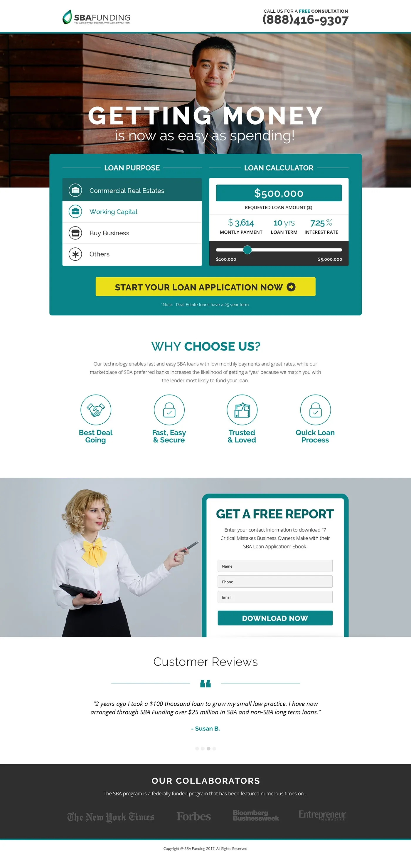 SBA Funding Landing Pages, image 1